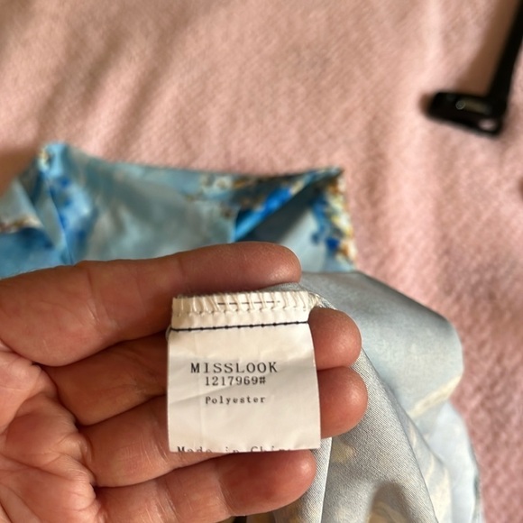 Misslook polyester blue and gold pull-on lounging pants. Size Small NWOT - Picture 8 of 8